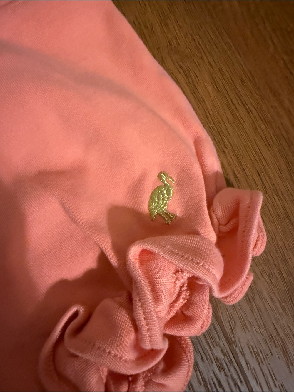 TBBC The Beaufort Bonnet Company Pink Coral Ruffle Pima Cotton Shorts Size 7 - Picture 2 of 7